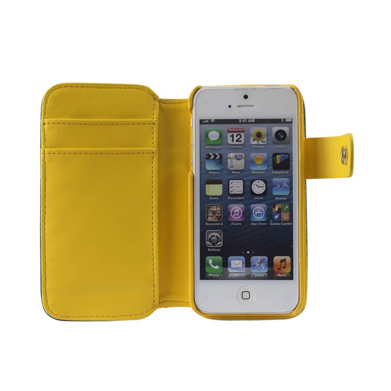 iPhone 5/5S/Se Leather Flip Case With Buckle Closure In Grey