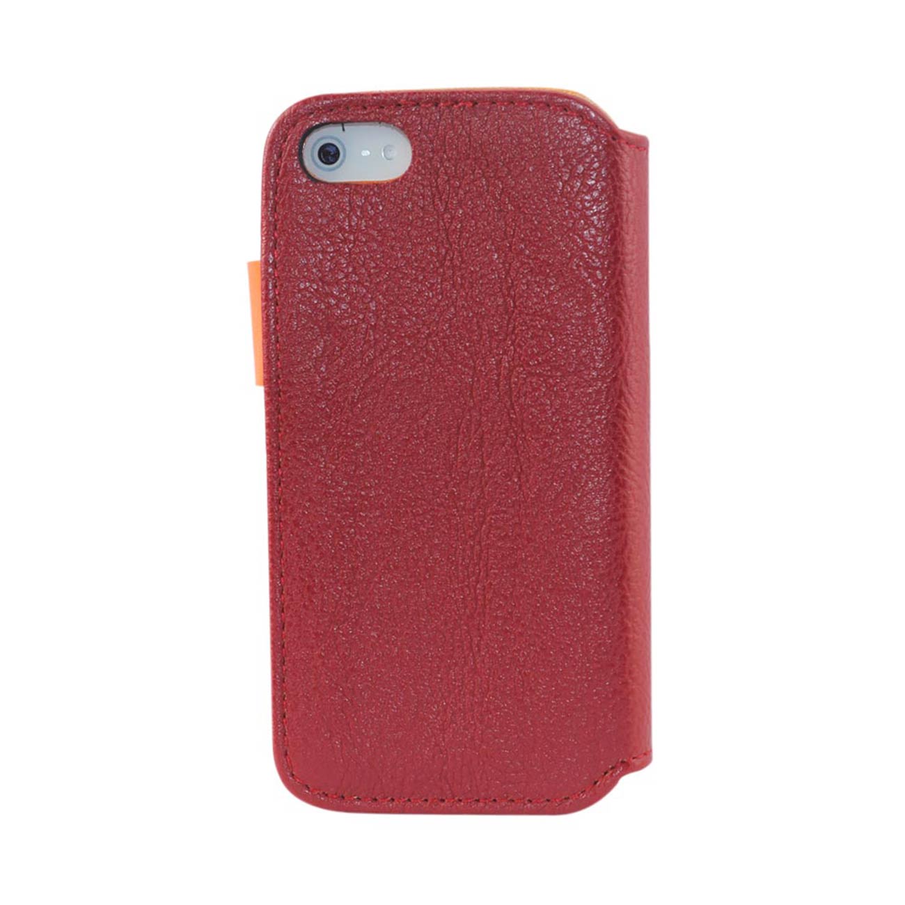iPhone 5/5S/Se Leather Flip Case With Buckle Closure In Red