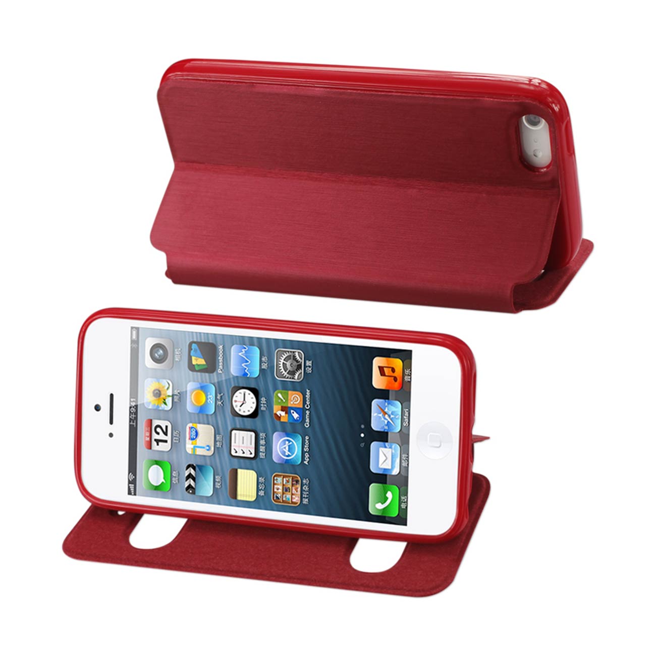 Case Flip Smart Window iPhone SE/ 5S/ 5 Red Color
