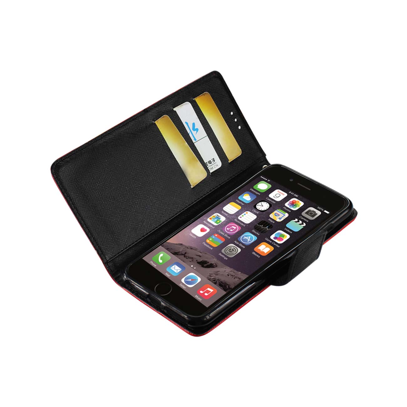 Wallet Case 3-In-1 iPhone 6 Plus Red Color