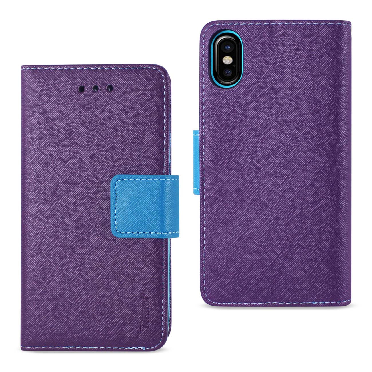 Wallet Case 3 In 1 iPhone X/ iPhone XS Purple Color