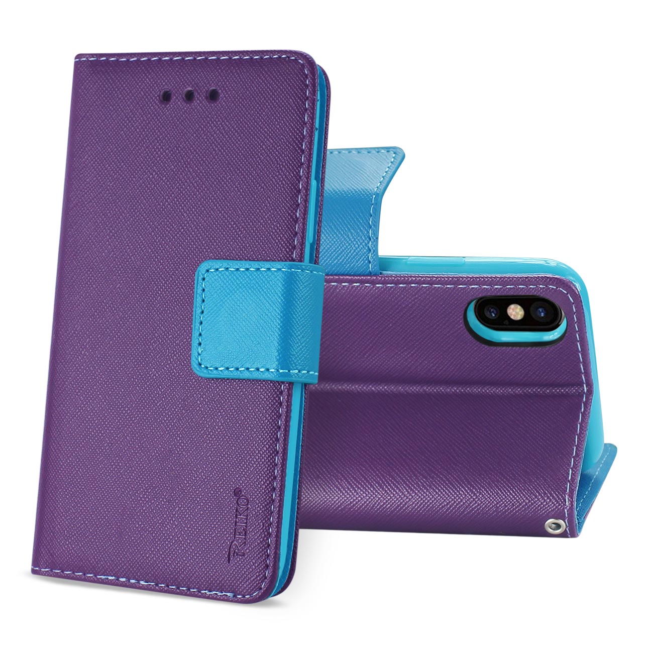 Wallet Case 3 In 1 iPhone X/ iPhone XS Purple Color