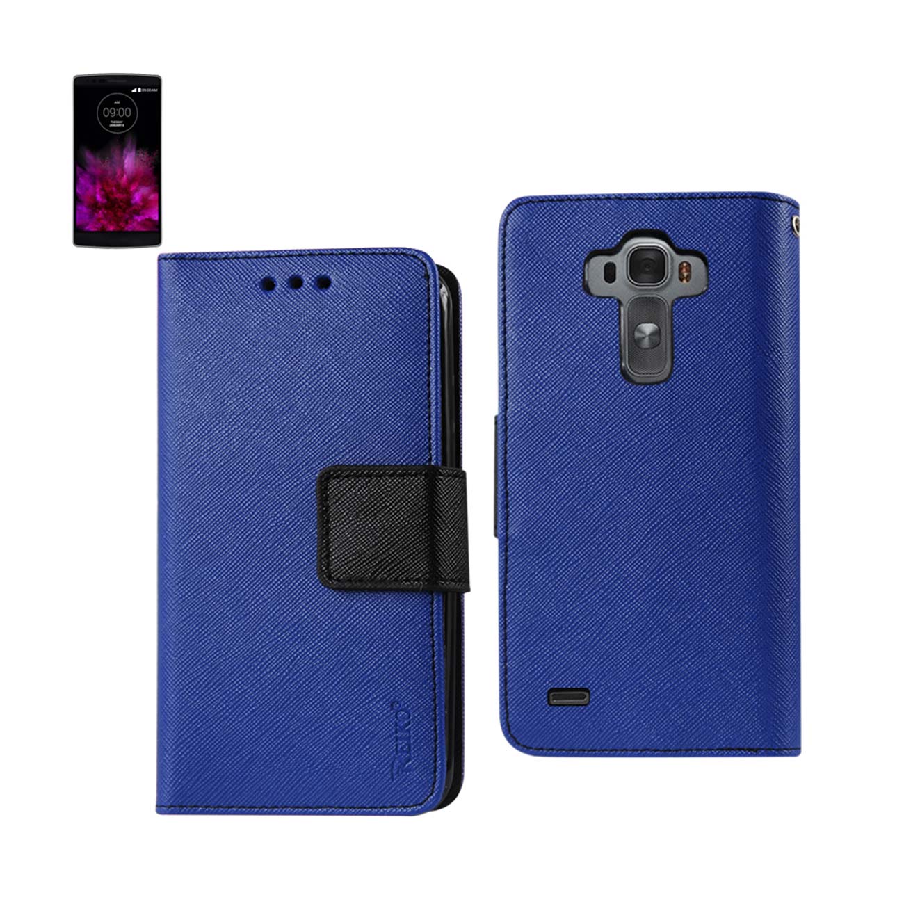Wallet Case 3-In-1 LG G Flex 2 Navy Color
