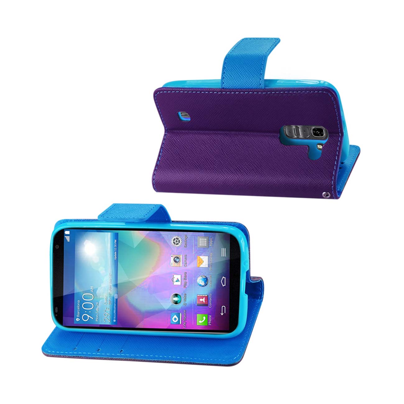 Wallet Case 3-In-1 LG G Pro 2 Purple Color