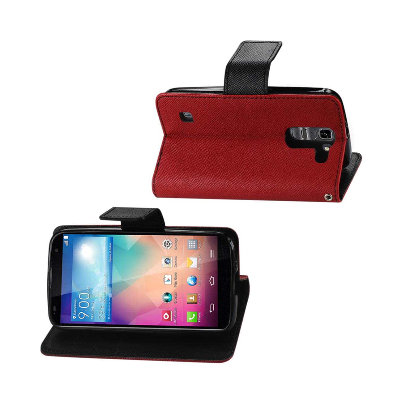 Wallet Case 3-In-1 LG G Pro 2 Red Color