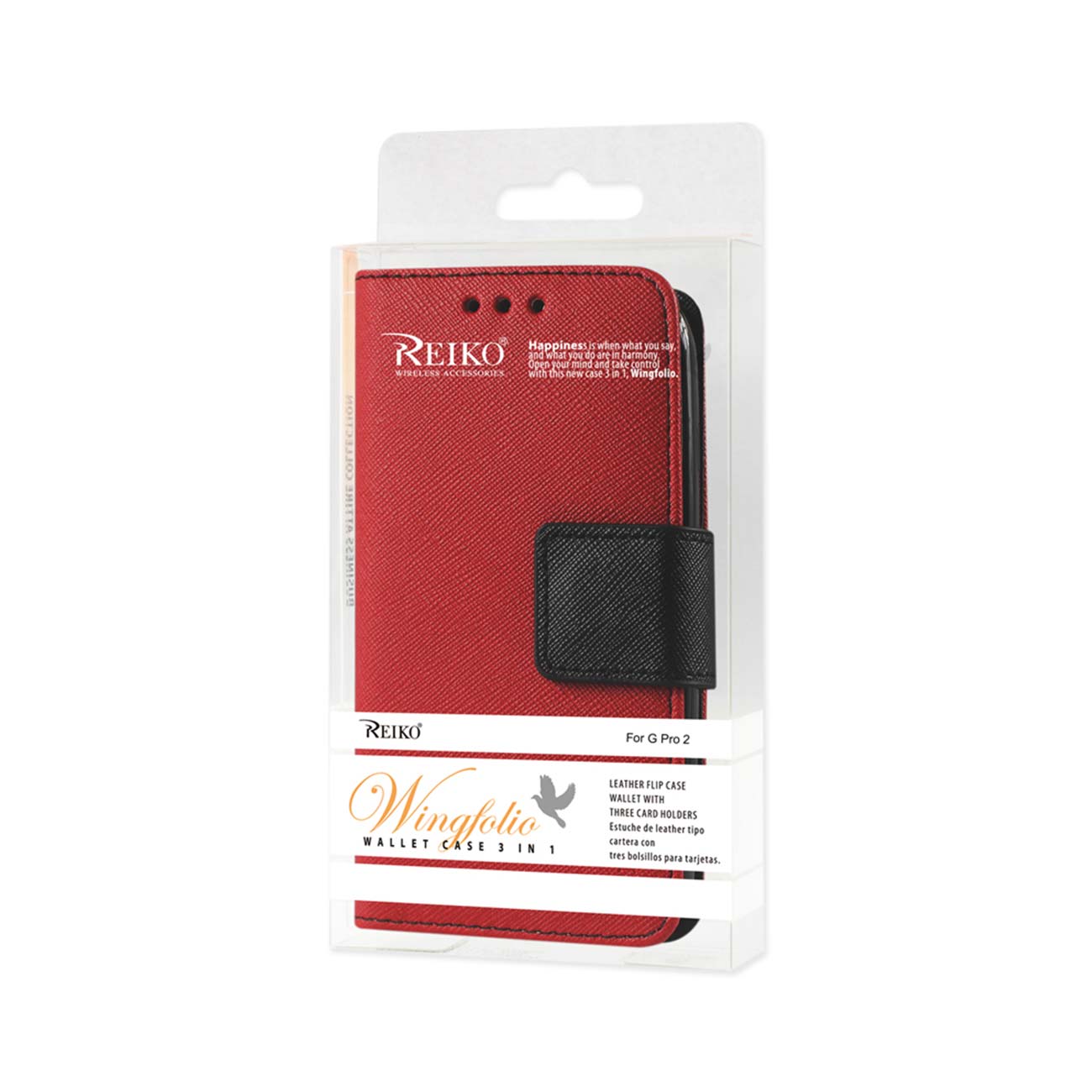 Wallet Case 3-In-1 LG G Pro 2 Red Color