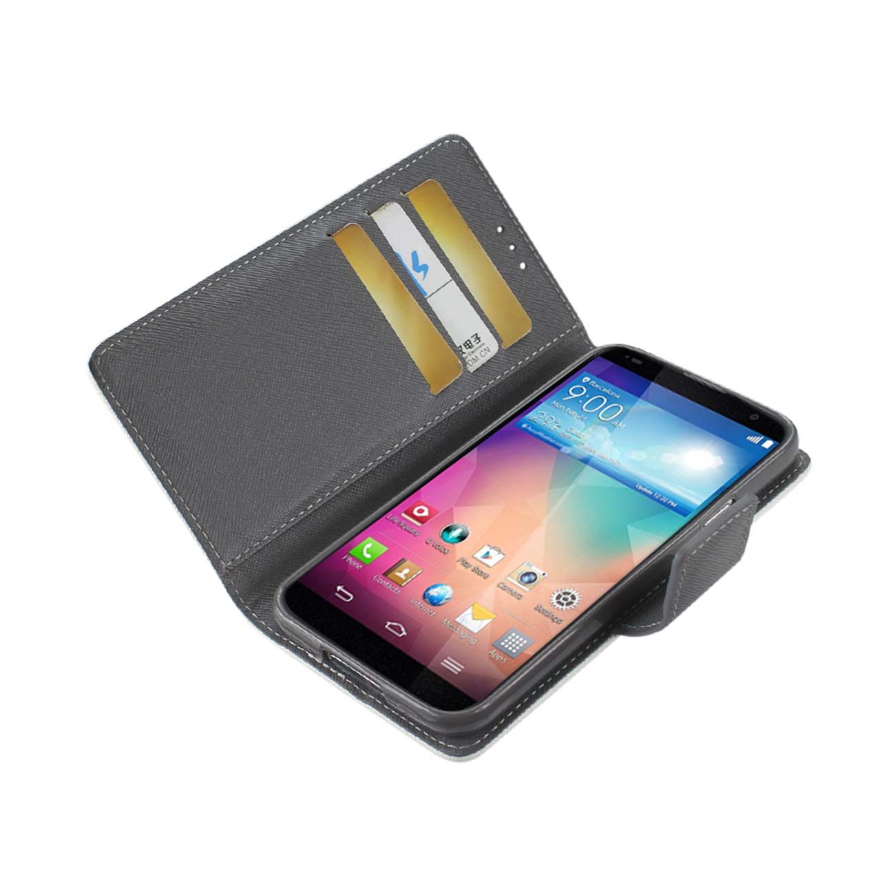 Wallet Case 3-In-1 LG G Pro 2 White Color
