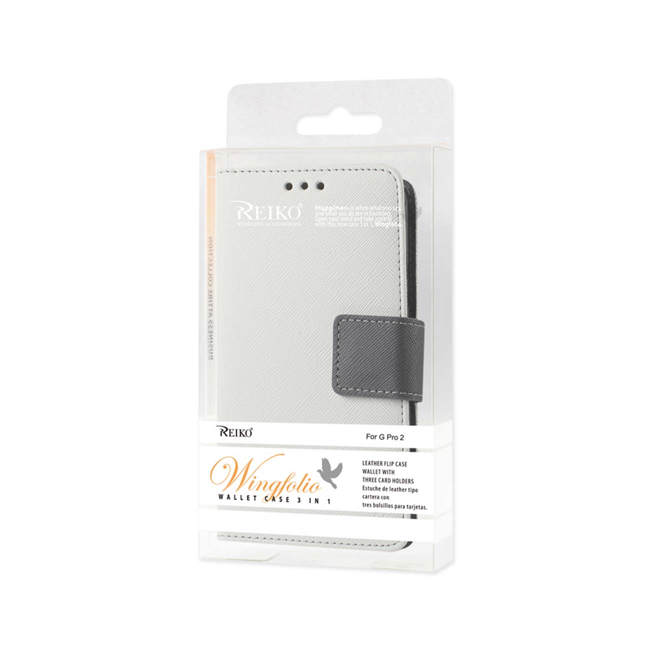 Wallet Case 3-In-1 LG G Pro 2 White Color