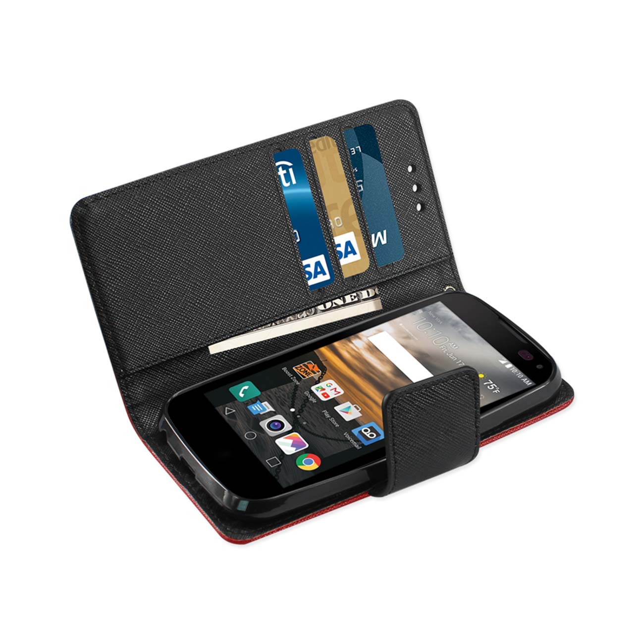 Wallet Case 3-In-1 LG K3 Red Color