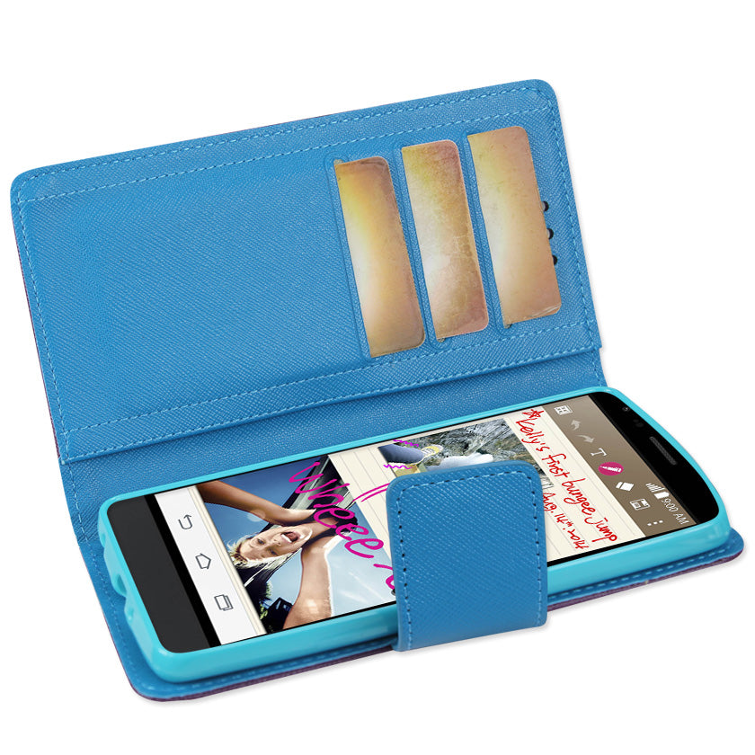 Wallet Case 3-In-1 LG G Stylus Purple Color