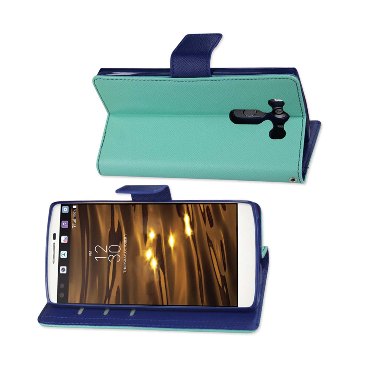 Wallet Case 3-In-1 LG V10 Green Color