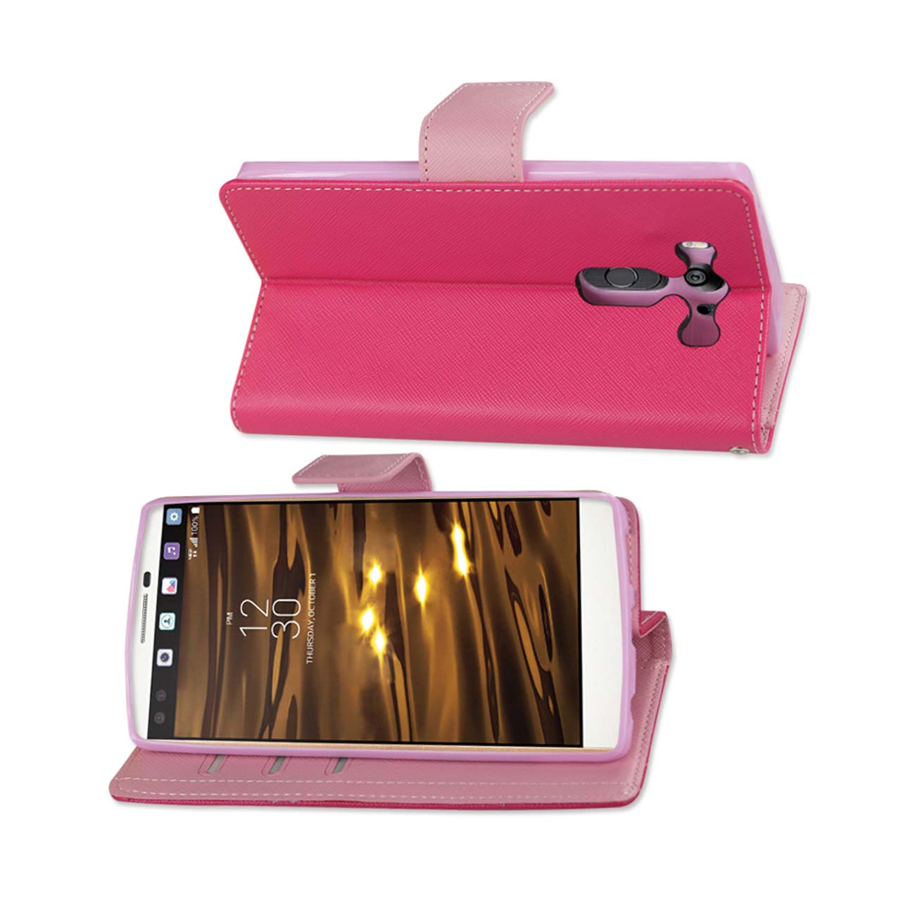 Wallet Case 3-In-1 LG V10 Hot Pink Color