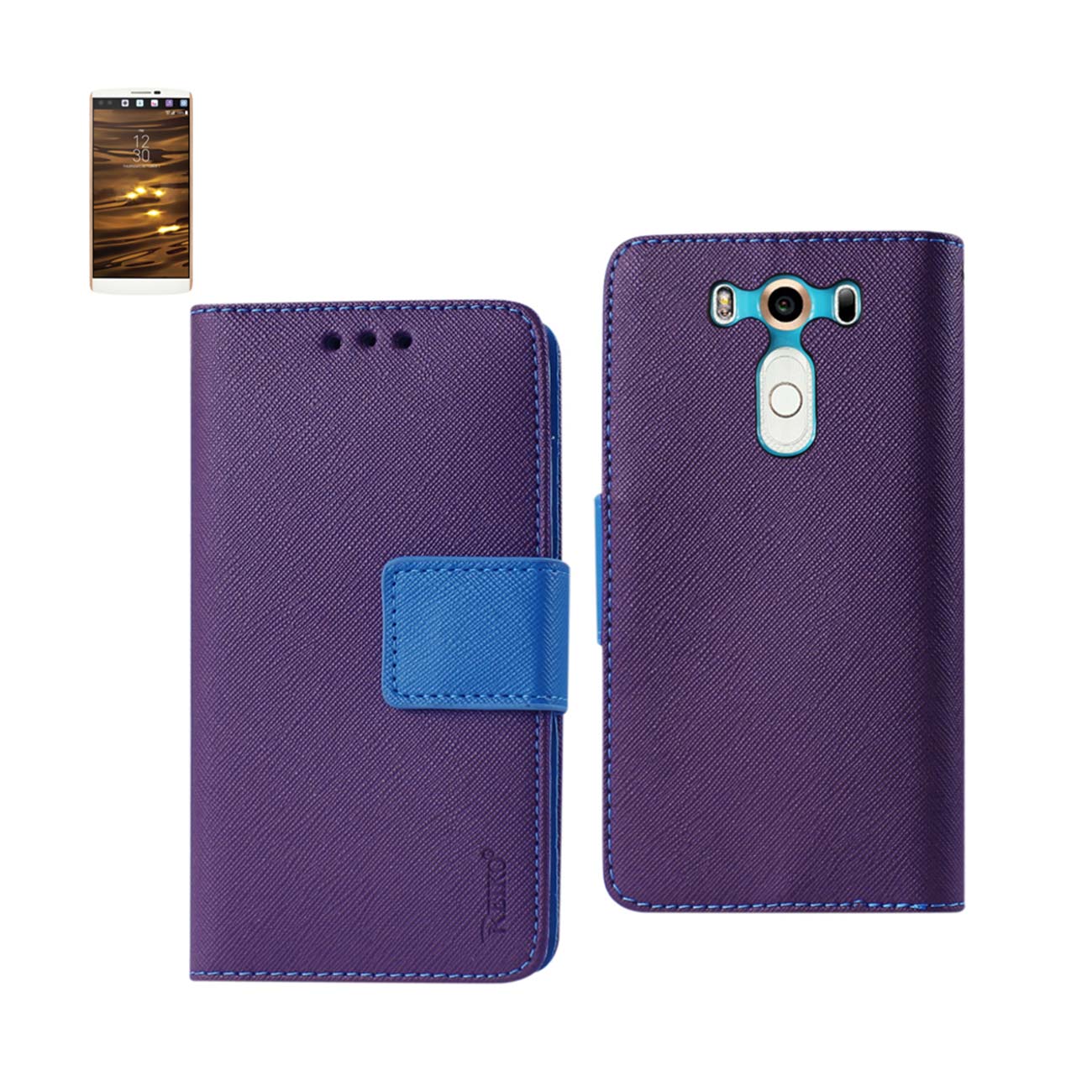 Wallet Case 3-In-1 LG V10 Purple Color