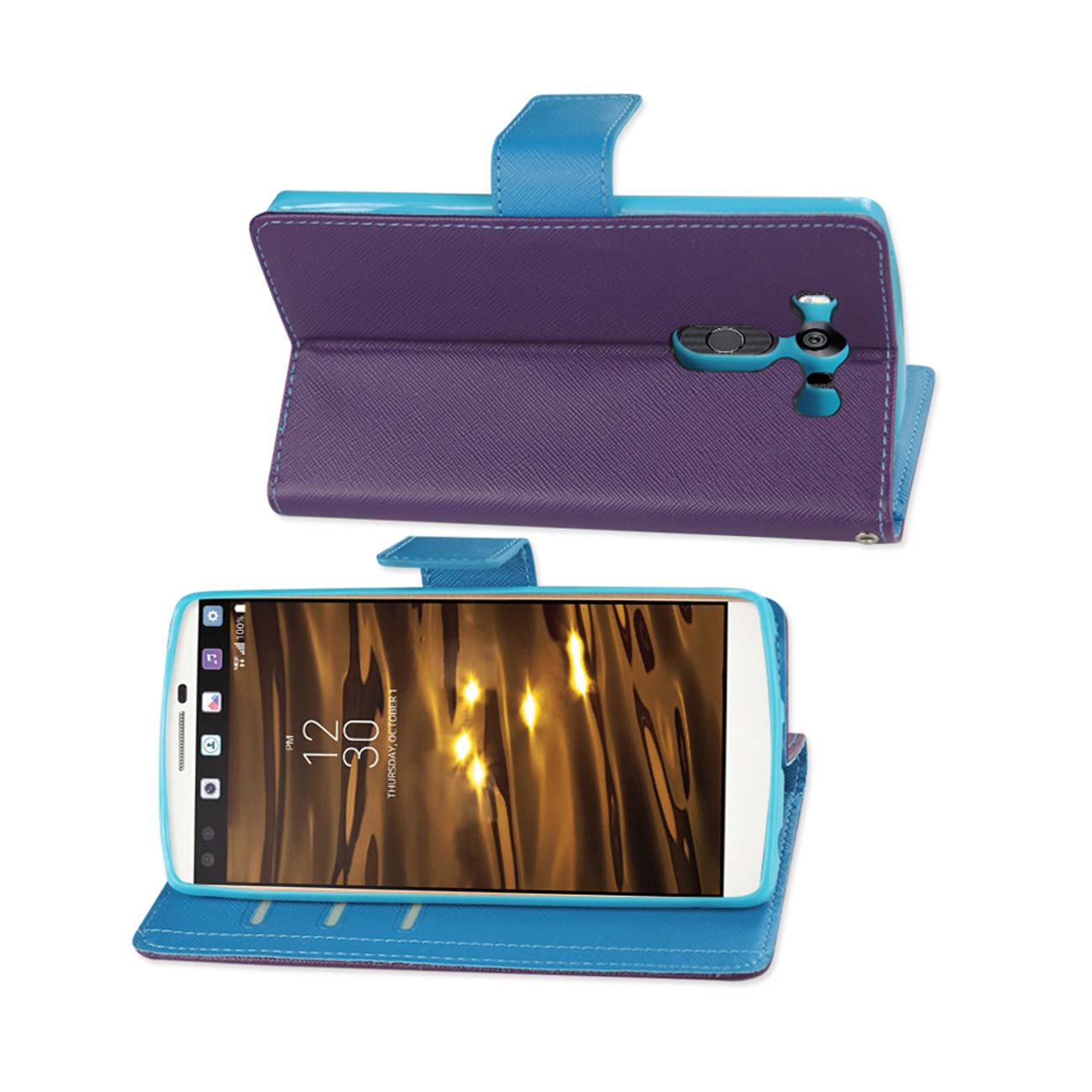 Wallet Case 3-In-1 LG V10 Purple Color