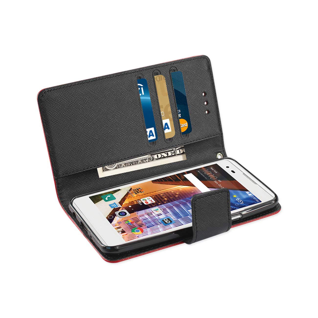 Wallet Case 3 In 1 LG X Style (Tribute HD) Red Color