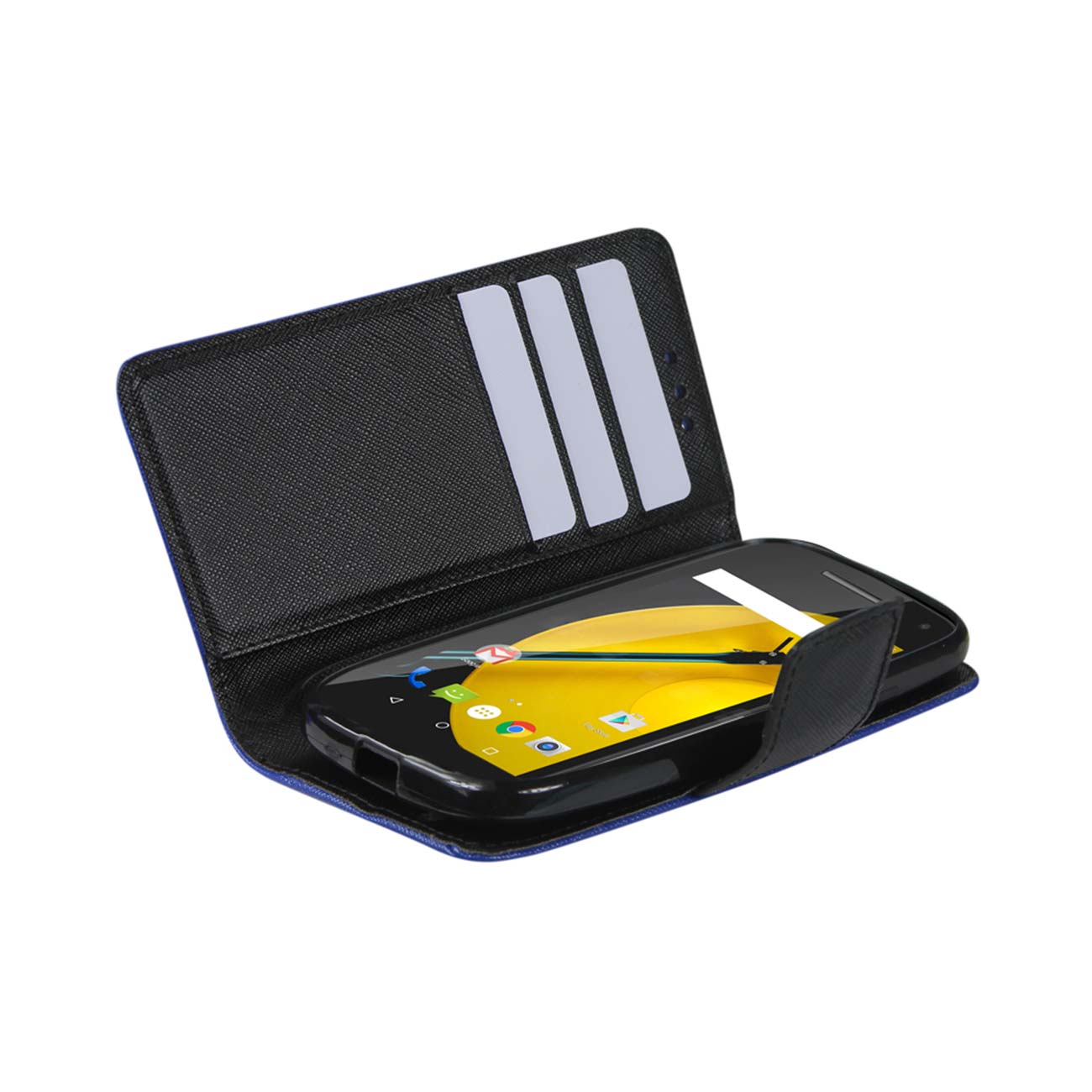 Wallet Case 3 In 1 Motorola Moto E 2015 Navy Color