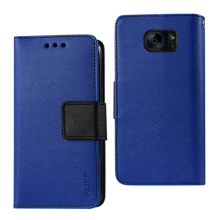 Wallet Case 3-In-1 Samsung Galaxy S7 Edge Navy Color