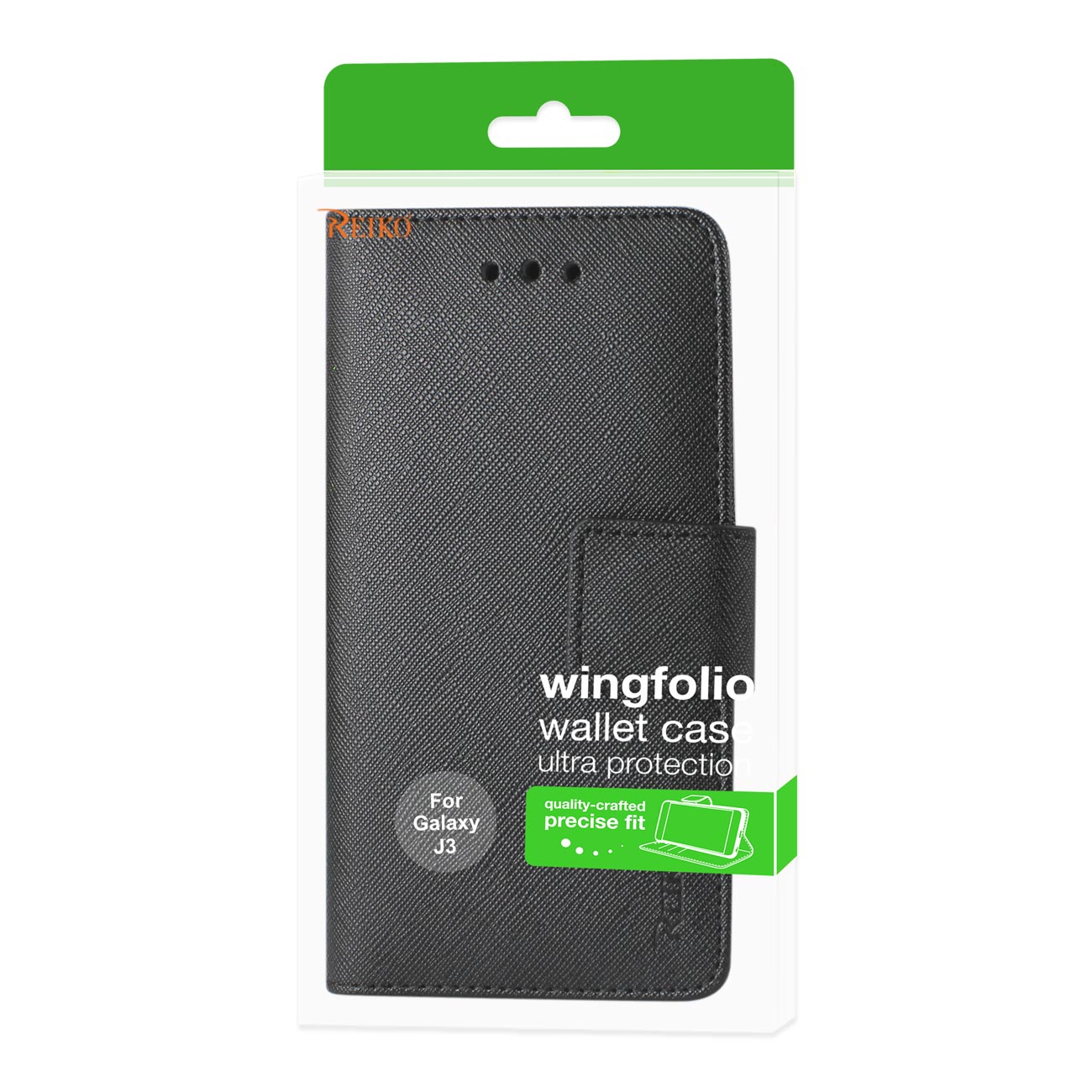 Wallet Case 3-In-1 2017 Samsung Galaxy J3 Emerge Black Color