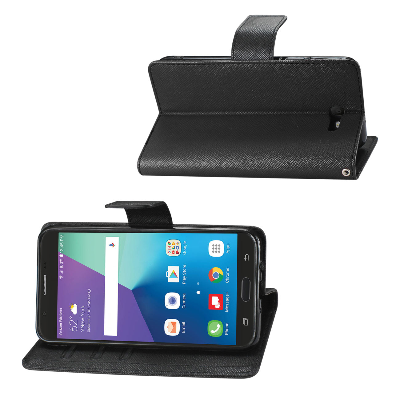 Wallet Case 3 In 1 Samsung Galaxy J7 V 2017 Black Color
