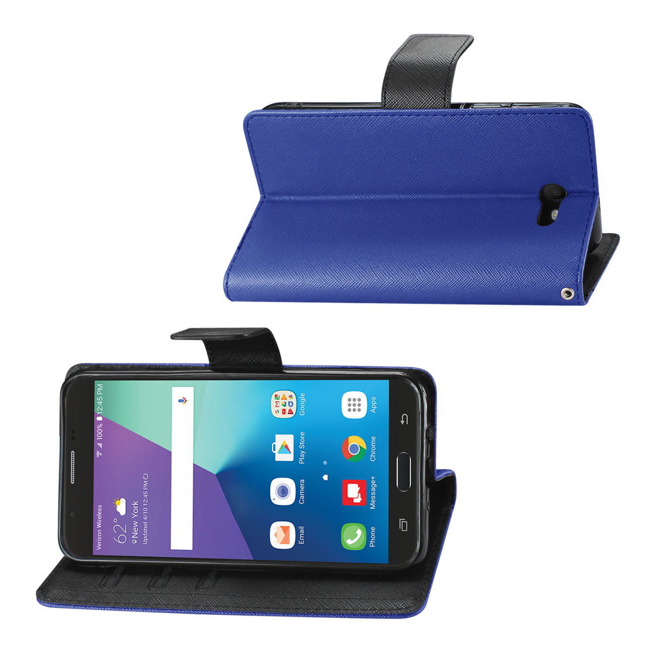 Wallet Case 3-In-1 Samsung Galaxy J7 V 2017 Navy Color
