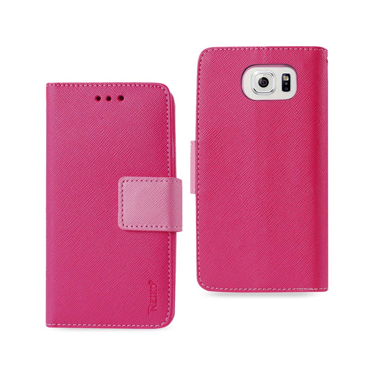 Wallet Case 3-In-1 Samsung Galaxy S6 Hot Pink Color