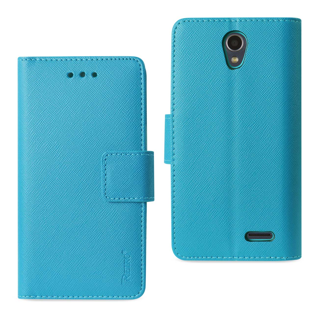Wallet Case Inner Zebra Print ZTE Maven 2/ Chapel/ Avid Trid (Z831) Blue Color