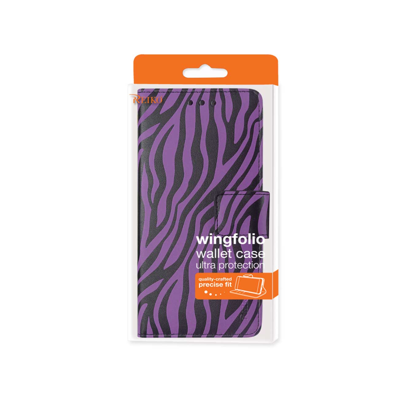 Wallet Case Animal Zebra Print 3-In-1 iPhone 6 Plus Purple Color