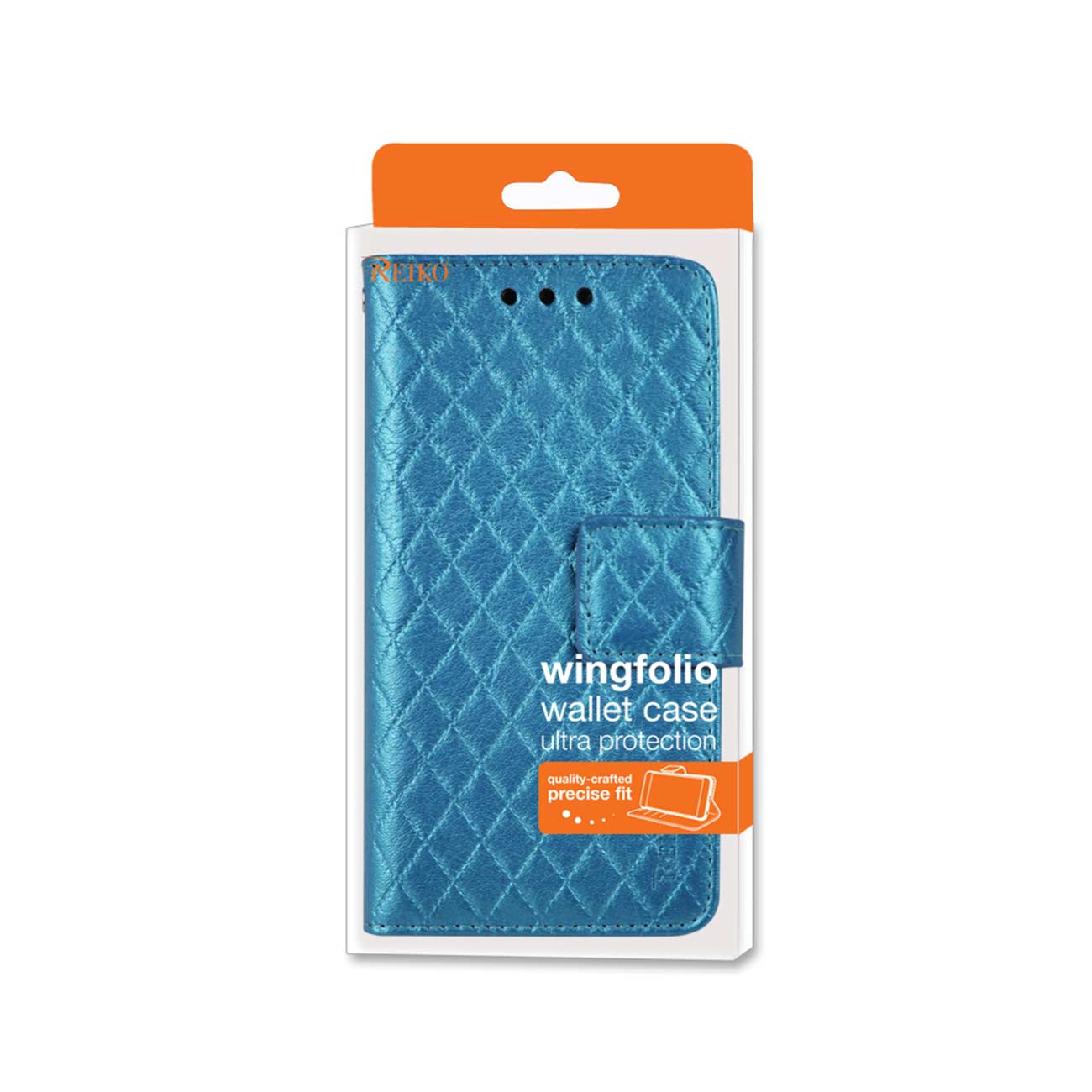Wallet Case Rhombus iPhone 6 Plus Blue Color