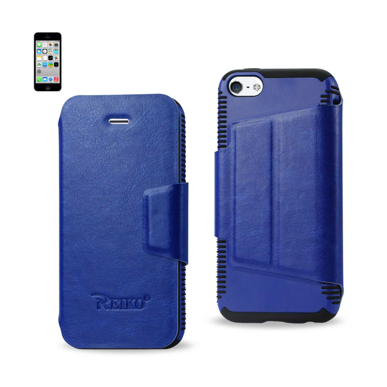 Case Flip With Kickstand Double Protection iPhone 5/ 5S/ SE Black Navy Color