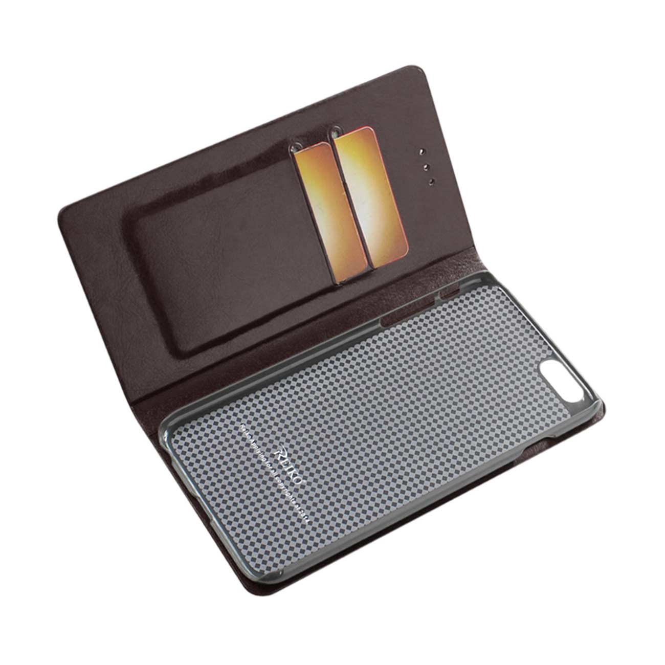 iPhone 6 Plus Flip Folio Case With Card Holder In Brown