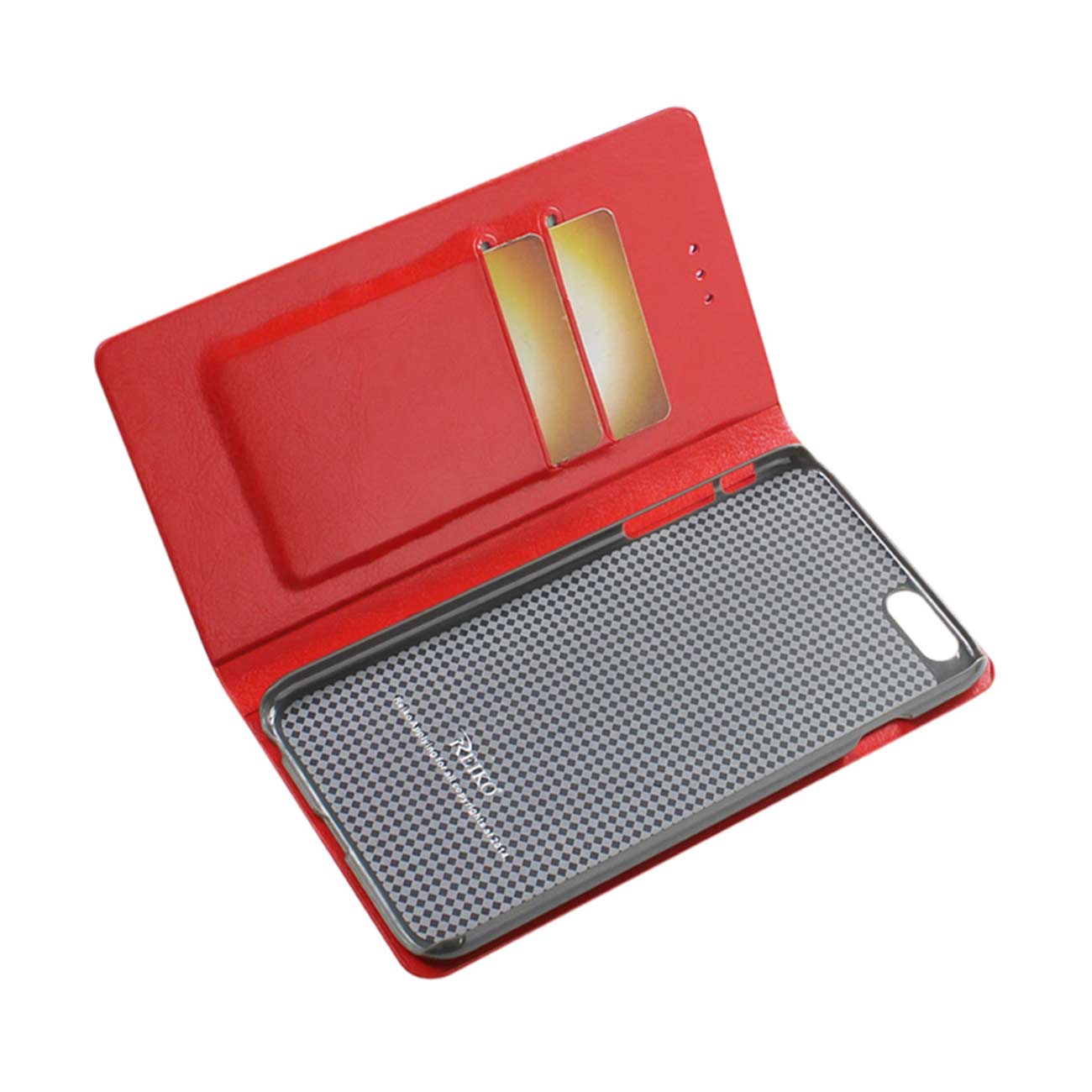 iPhone 6 Plus Flip Folio Case With Card Holder In Red