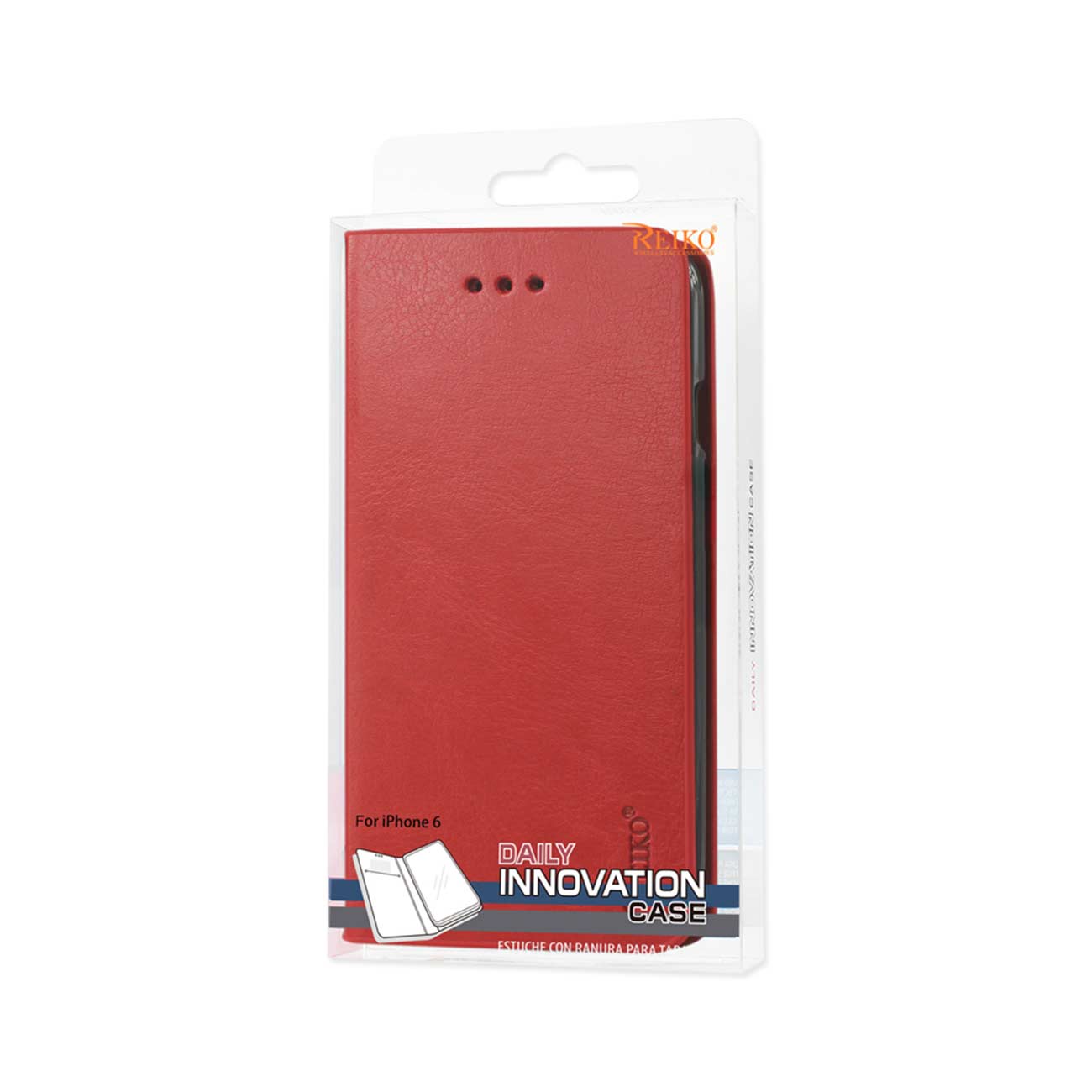 iPhone 6 Plus Flip Folio Case With Card Holder In Red