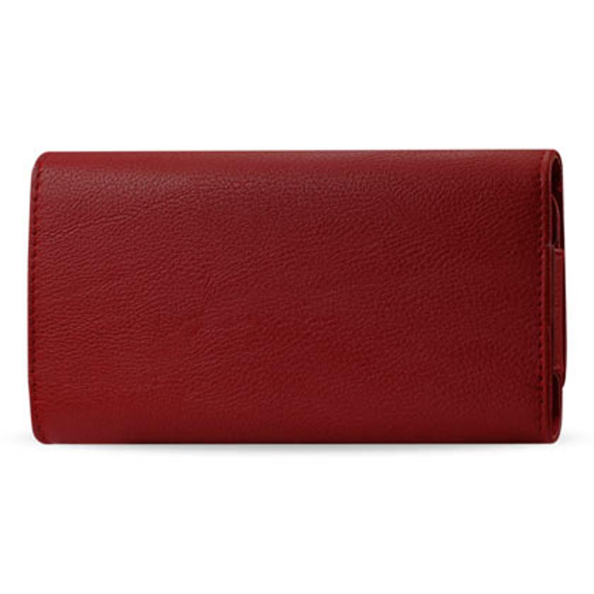 Wallet Case 3-In-1 Button Clip Samsung Galaxy Mega 6.3 Red Color