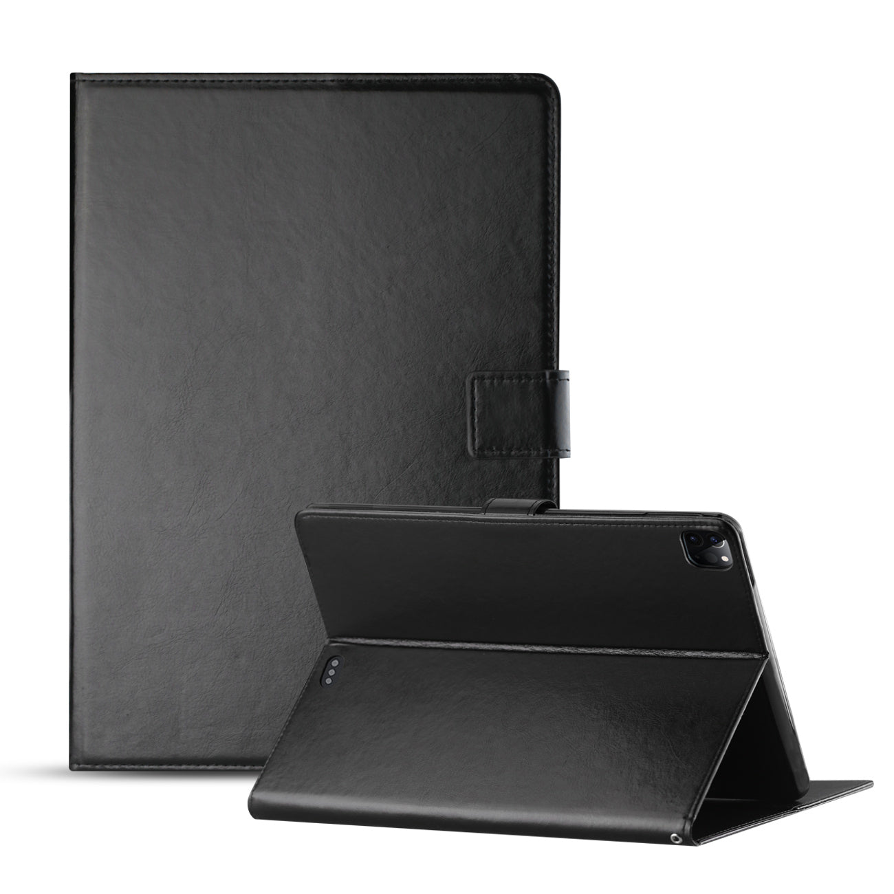 Reiko Leather Folio Cover Protective Case for 12.9" iPad Pro In Black