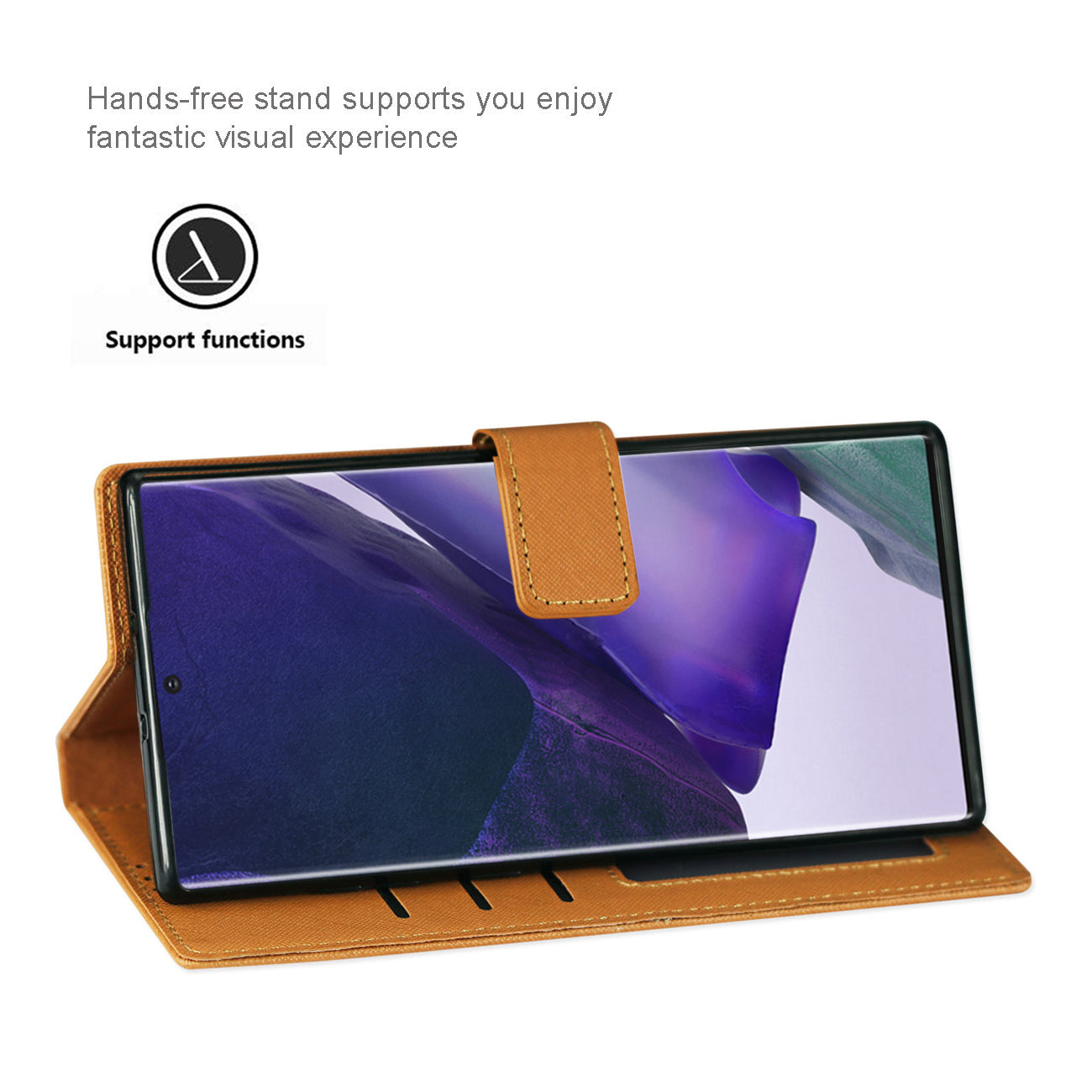 Case Slim Stand with Card Slots Samsung Galaxy Note 20 Ultra Brown Color