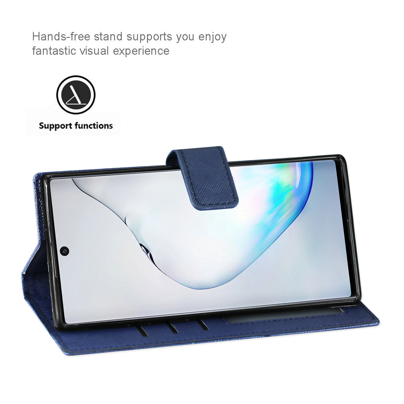 Wallet Case 3 In 1 Samsung Galaxy Note 10 Plus Blue Color