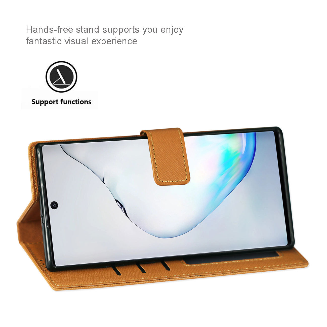 Wallet Case 3 In 1 Samsung Galaxy Note 10 Plus Brown Color