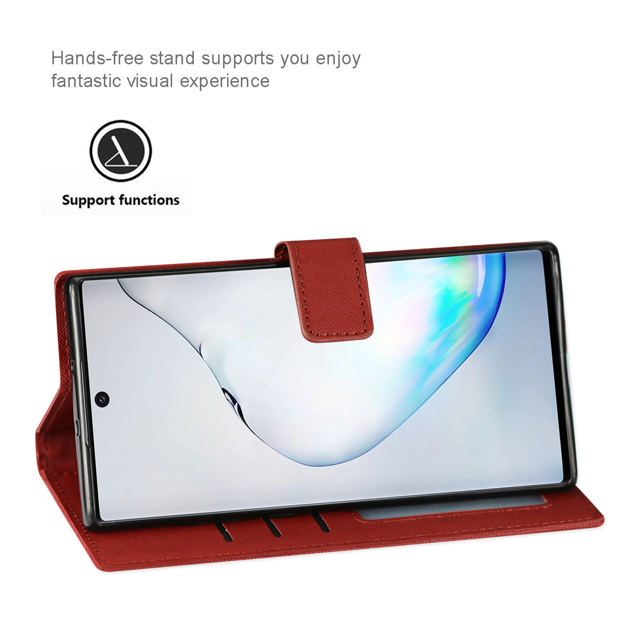 Wallet Case 3 In 1 Samsung Galaxy Note 10 Plus Red Color