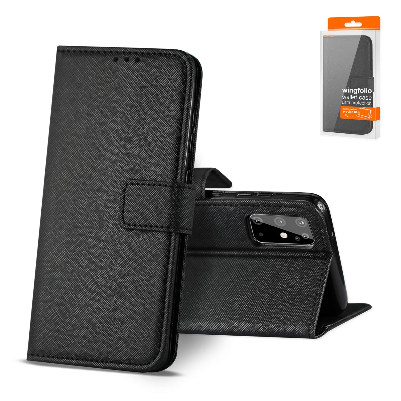 Wallet Case 3 In 1 Reiko Samsung Galaxy S20 Plus Black Color