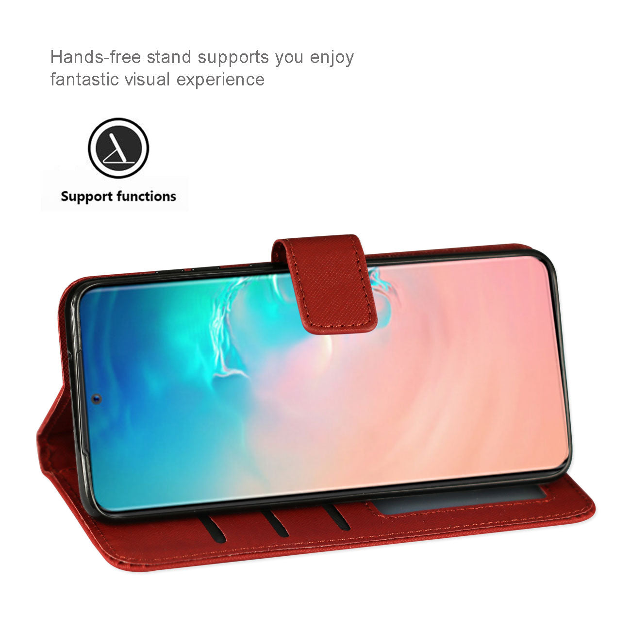 Wallet Case 3-In-1 Reiko Samsung Galaxy S20 Red Color