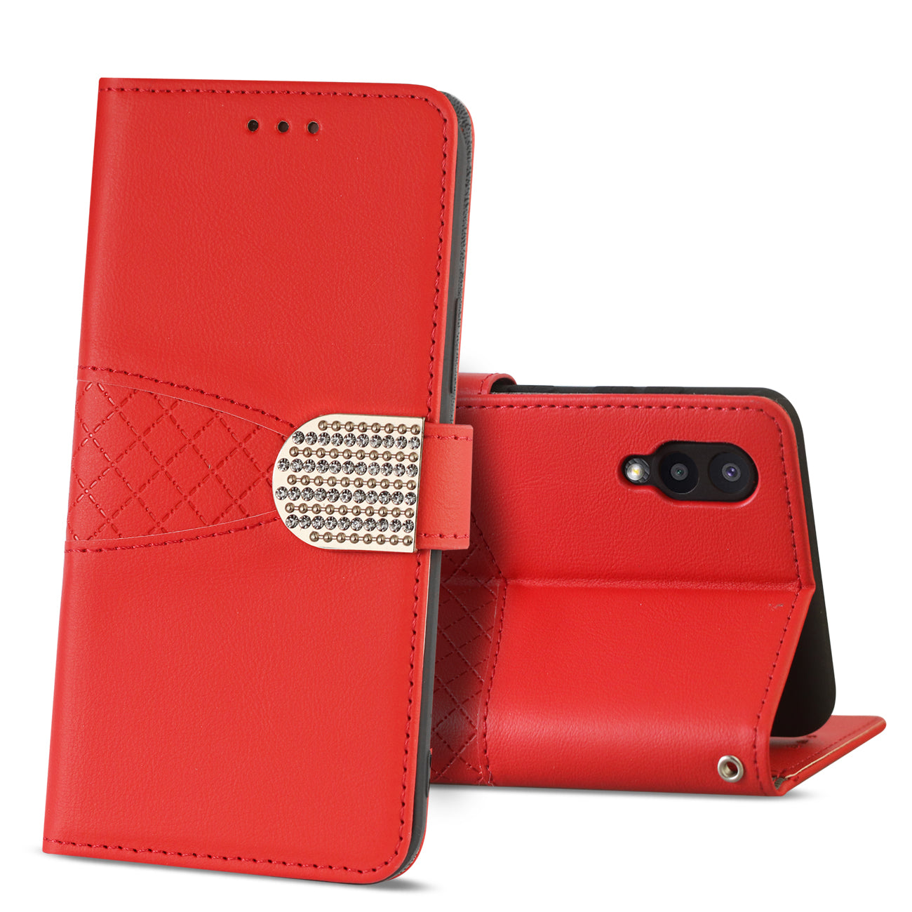 Reiko Samsung Galaxy A02 3-In-1 Wallet Case In Red