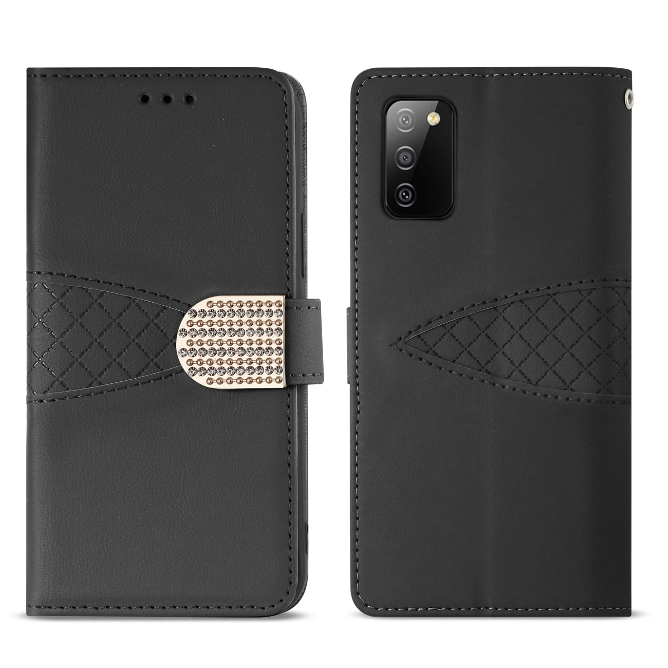 Reiko Samsung Galaxy A02S 3-In-1 Wallet Case In Black