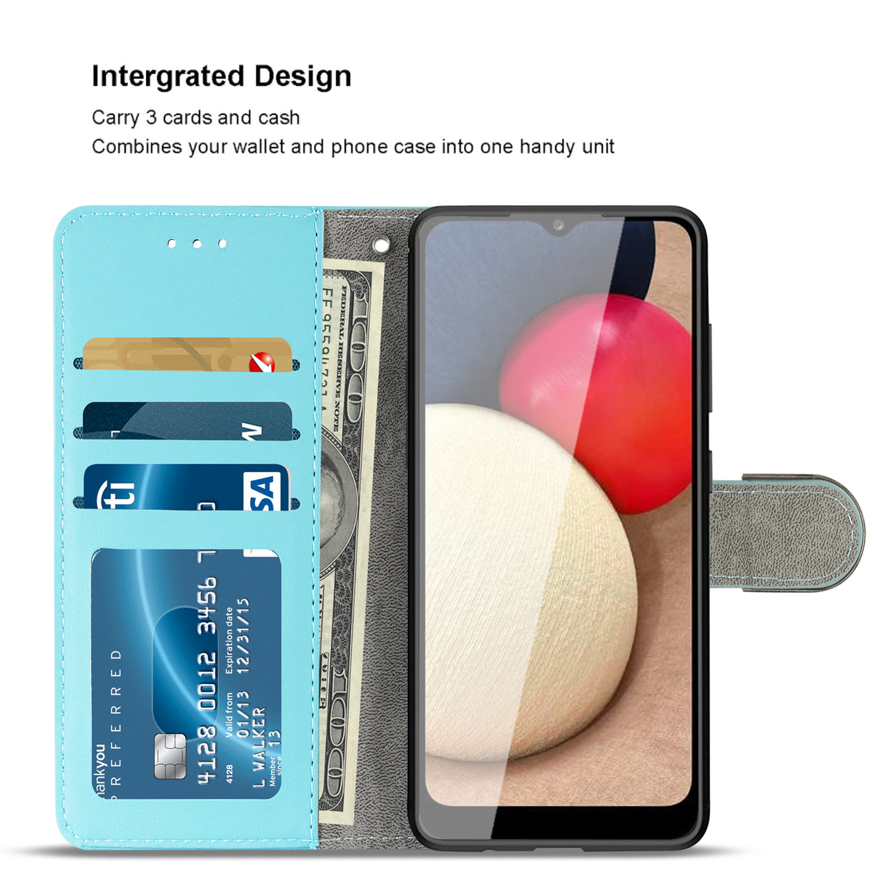 Reiko Samsung Galaxy A02S 3-In-1 Wallet Case In Blue
