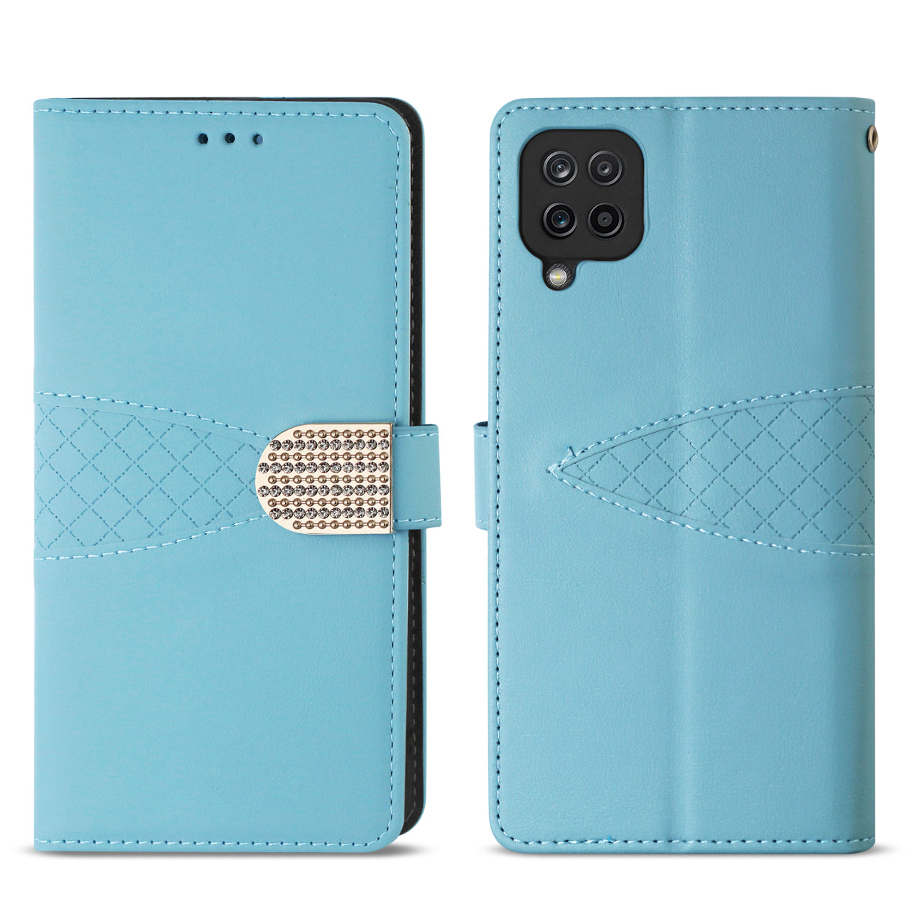 Reiko Samsung Galaxy A12 5G 3-In-1 Wallet Case In Blue