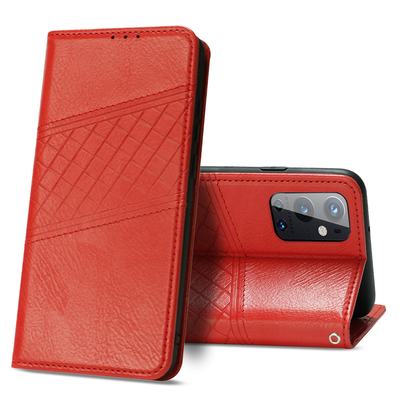 Reiko ONE PLUS 9 PRO 5G 3-In-1 Wallet Case In Red