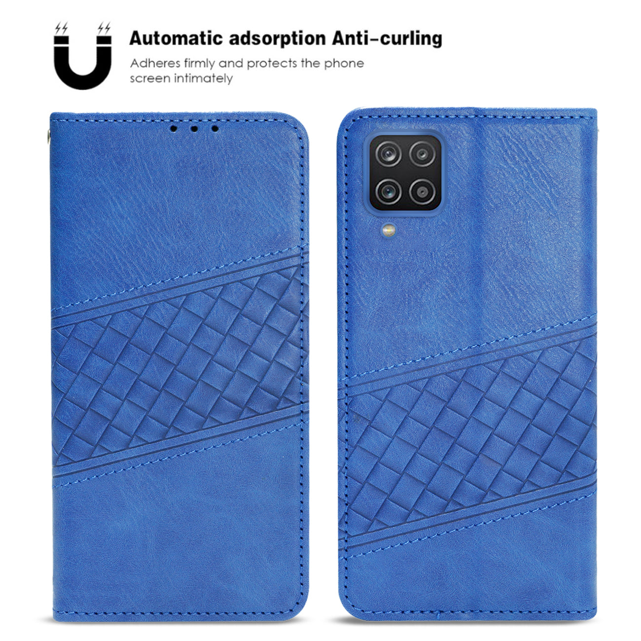 Reiko Samsung Galaxy A12/5G 3-In-1 Wallet Case In Blue