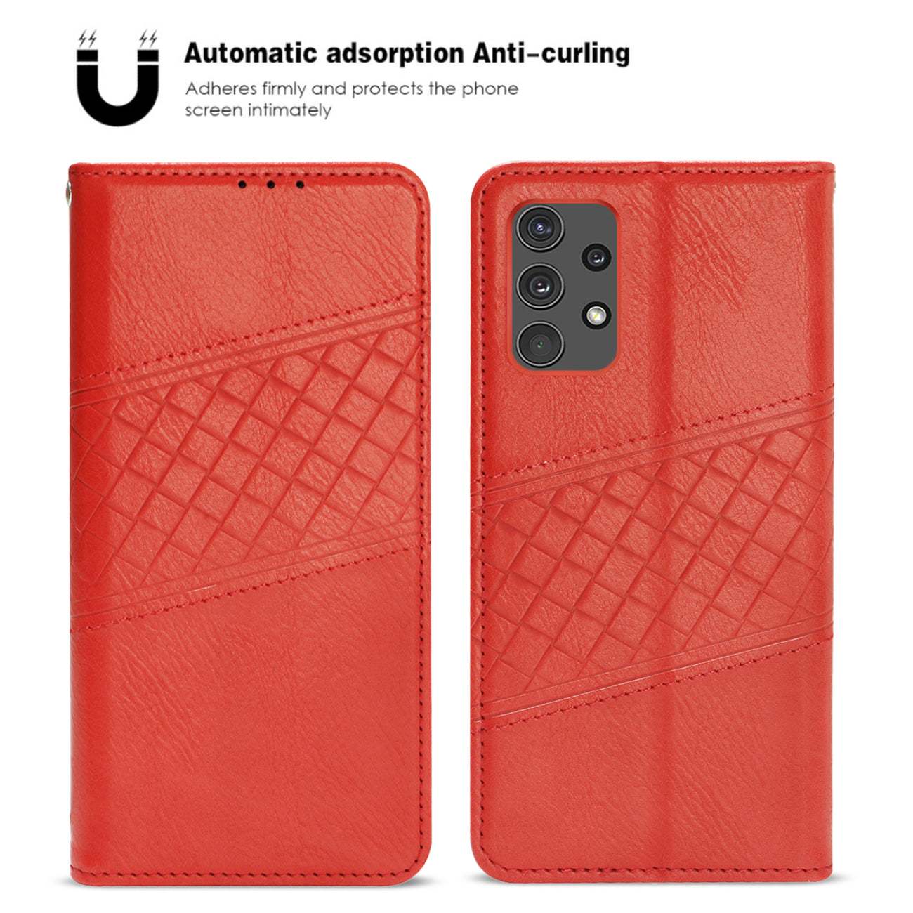 Reiko Samsung Galaxy A32/5G 3-In-1 Wallet Case In Red