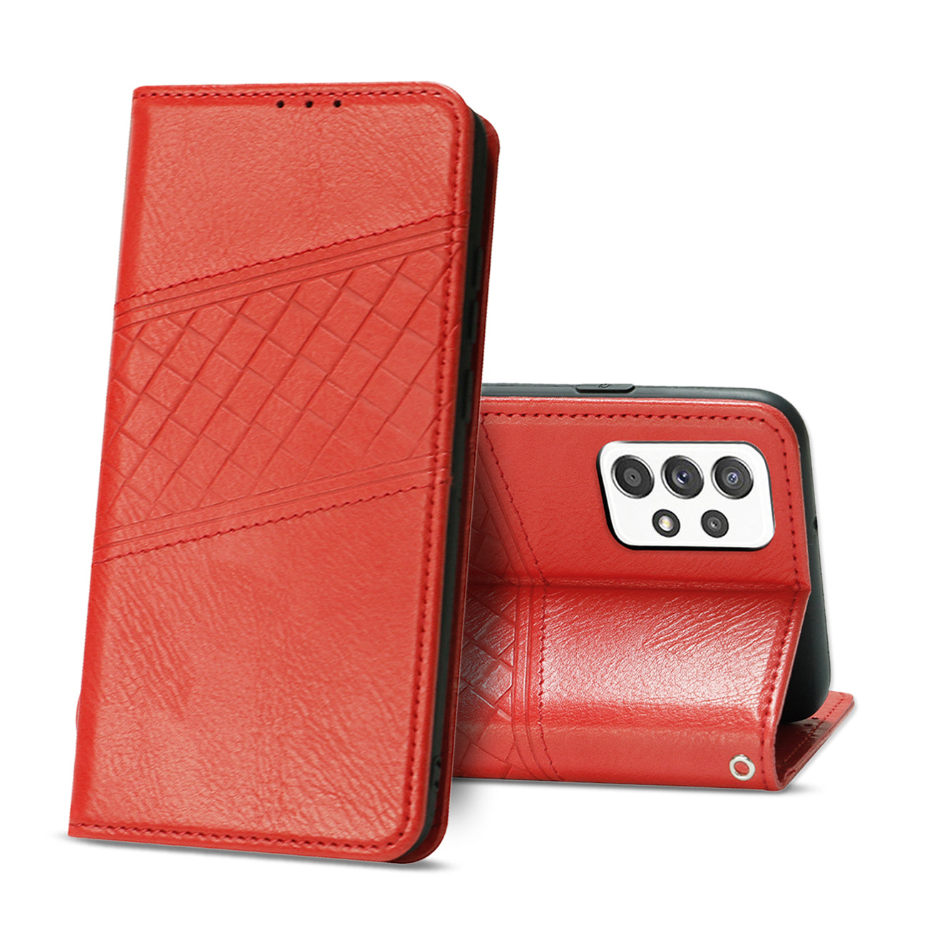 Reiko Samsung Galaxy A52/5G 3-In-1 Wallet Case In Red