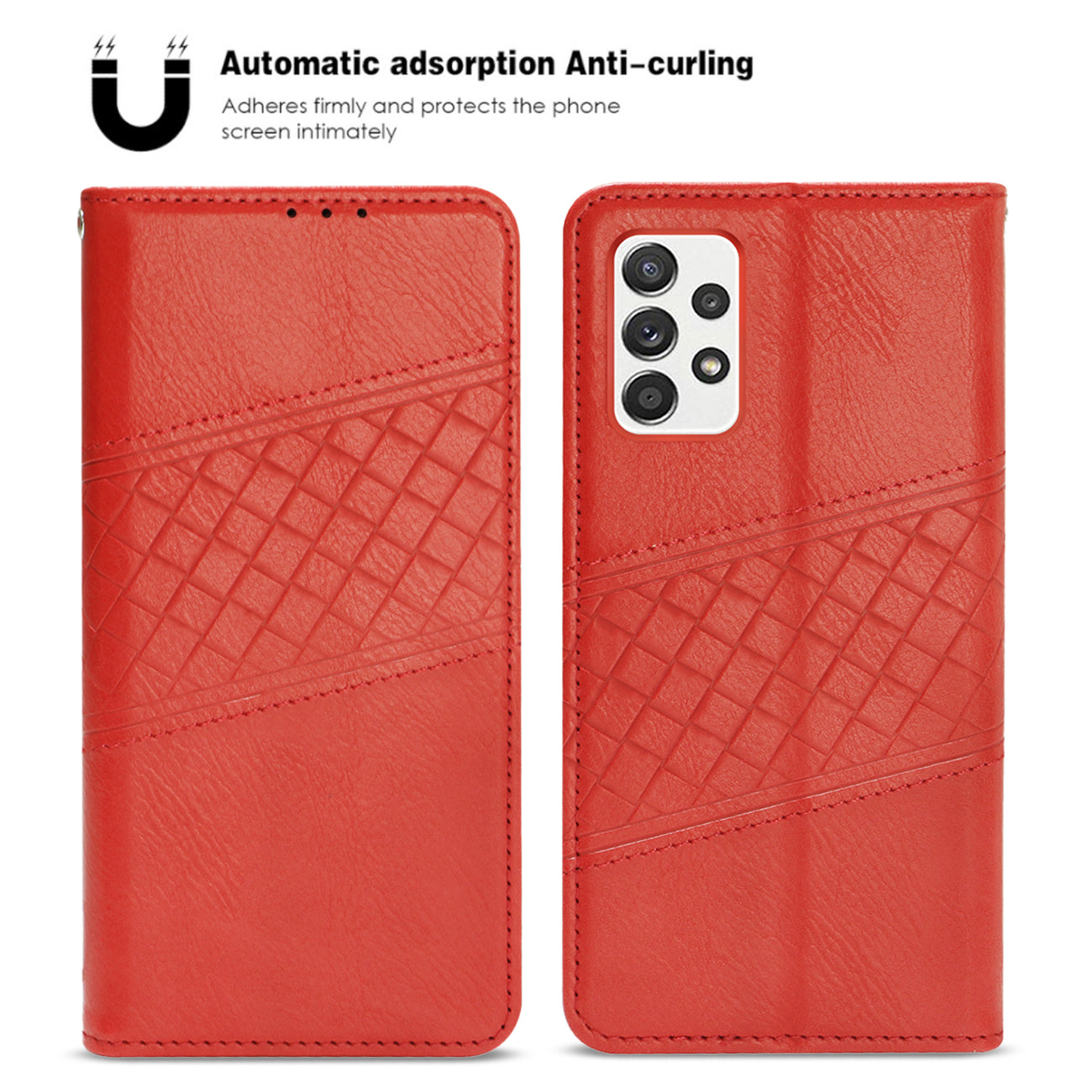 Reiko Samsung Galaxy A52/5G 3-In-1 Wallet Case In Red