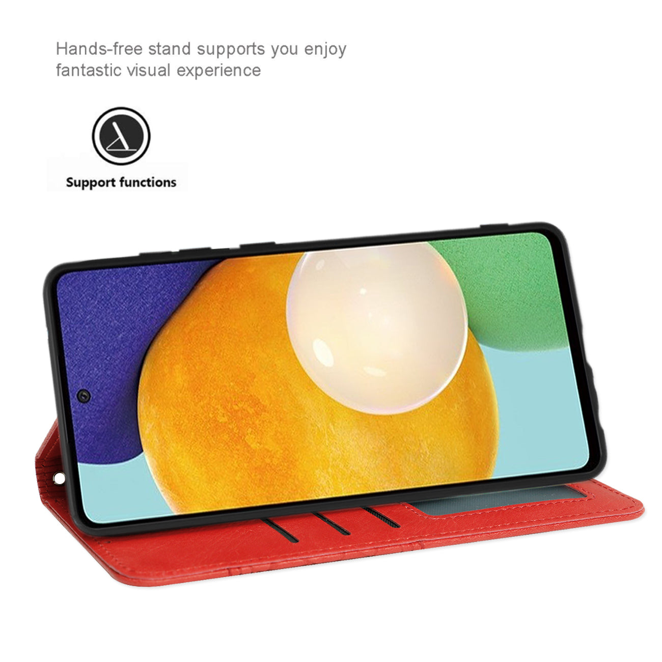 Reiko Samsung Galaxy A52/5G 3-In-1 Wallet Case In Red